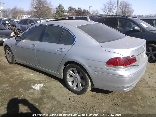 WBAHL83576DT03193 - 2006 BMW 750 I SILVER photo 3