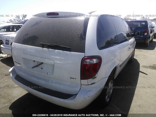 1D8GP45R17B118647 - 2007 DODGE CARAVAN SXT WHITE photo 4