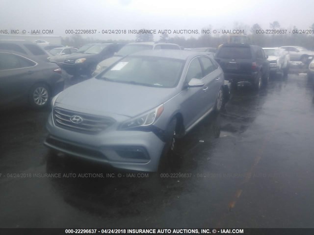 5NPE34AF7FH136953 - 2015 HYUNDAI SONATA SPORT/LIMITED GRAY photo 2