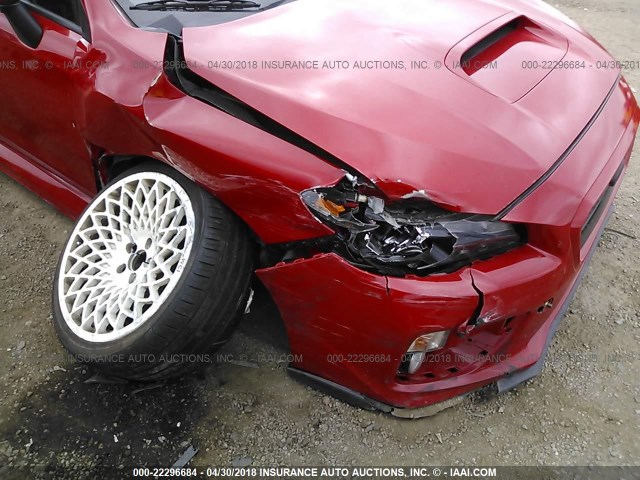 JF1VA1A63F9821647 - 2015 SUBARU WRX RED photo 6