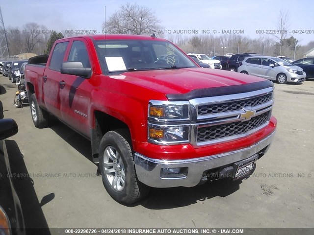 3GCUKRECXEG131006 - 2014 CHEVROLET SILVERADO K1500 LT RED photo 1