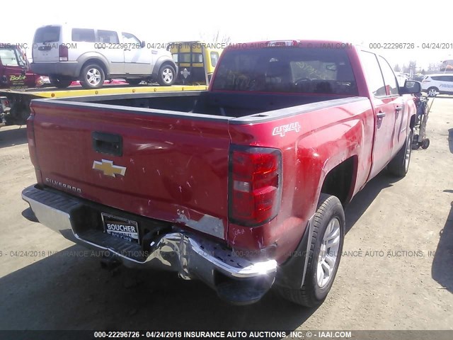 3GCUKRECXEG131006 - 2014 CHEVROLET SILVERADO K1500 LT RED photo 4