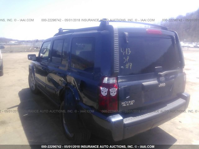 1J8HG48K89C535982 - 2009 JEEP COMMANDER SPORT Մուգ կապույտ լուսանկար 3