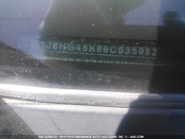 1J8HG48K89C535982 - 2009 JEEP COMMANDER SPORT Մուգ կապույտ լուսանկար 9