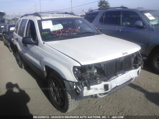 1J4GX48SX1C584165 - 2001 JEEP GRAND CHEROKEE LAREDO WHITE photo 1