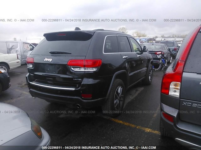 1C4RJFBG4JC308502 - 2018 JEEP GRAND CHEROKEE LIMITED BLACK photo 4