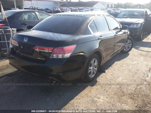 1HGCP2F6XBA132598 - 2011 HONDA ACCORD SE BLACK photo 4