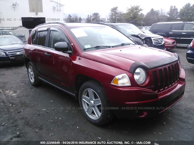 1J8FF47WX7D261075 - 2007 JEEP COMPASS RED photo 1