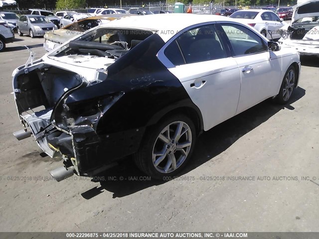 1N4AA5AP8CC816344 - 2012 NISSAN MAXIMA S/SV WHITE photo 4