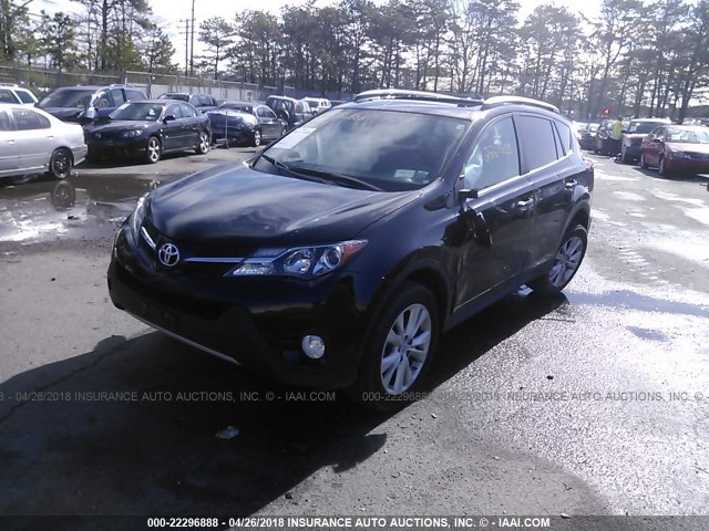 2T3DFREV1FW365753 - 2015 TOYOTA RAV4 LIMITED BLACK photo 2