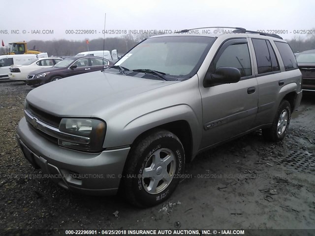 1GNDT13S332323227 - 2003 CHEVROLET TRAILBLAZER  TAN photo 2