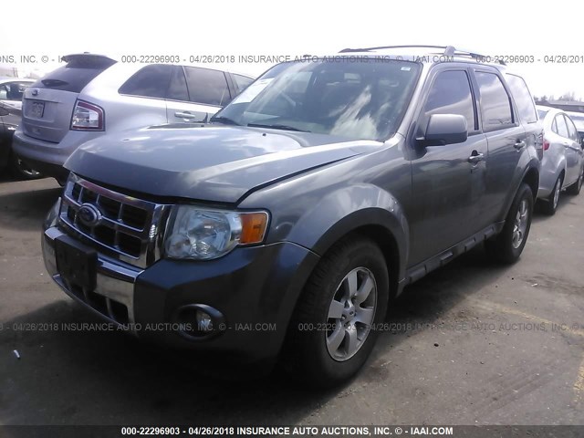 1FMCU9EG8AKC89562 - 2010 FORD ESCAPE LIMITED GRAY photo 2