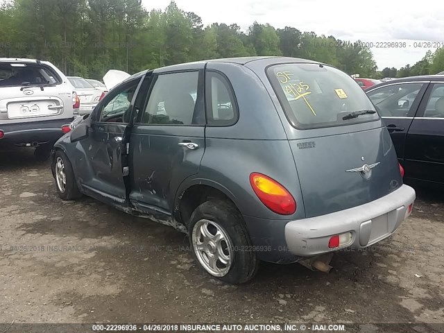 3C4FY48B62T347841 - 2002 CHRYSLER PT CRUISER CLASSIC BLUE photo 3