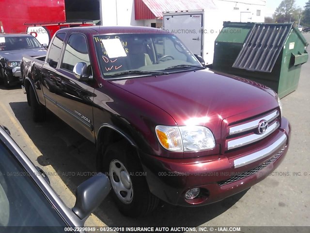 5TBRU34165S442424 - 2005 TOYOTA TUNDRA ACCESS CAB SR5 RED photo 1