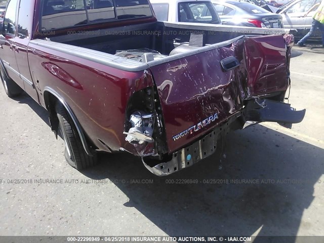 5TBRU34165S442424 - 2005 TOYOTA TUNDRA ACCESS CAB SR5 RED photo 6