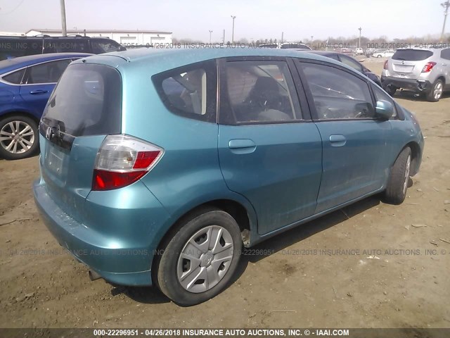JHMGE8H37CC005095 - 2012 HONDA FIT TURQUOISE photo 4