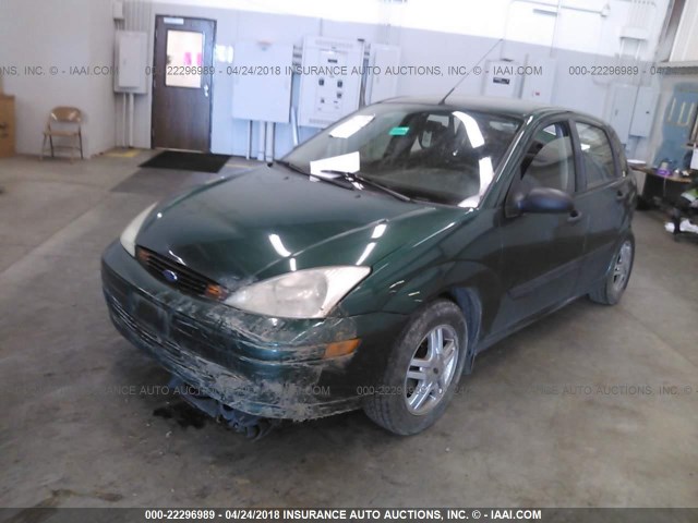 1FAFP33P51W182511 - 2001 FORD FOCUS LX GREEN photo 2