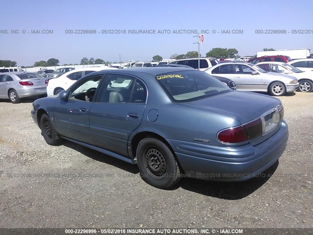 1G4HP54K22U208184 - 2002 BUICK LESABRE CUSTOM BLUE photo 3