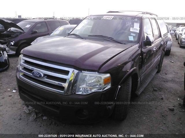 1FMJK1F5XAEA99482 - 2010 FORD EXPEDITION EL XLT MAROON photo 2