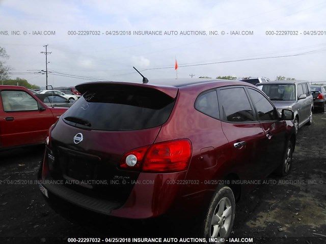 JN8AS5MT2AW028255 - 2010 NISSAN ROGUE S/SL/KROM MAROON photo 4