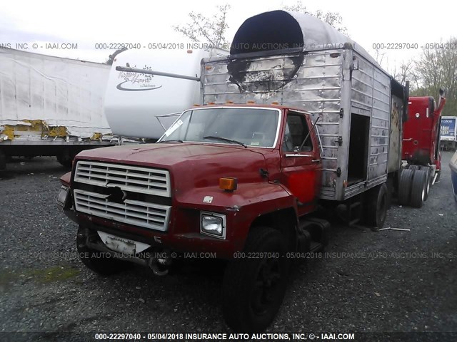 1FDNF60JXRVA17447 - 1994 FORD F600 RED photo 2