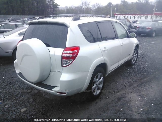 2T3DF4DV8BW122357 - 2011 TOYOTA RAV4 LIMITED WHITE photo 4