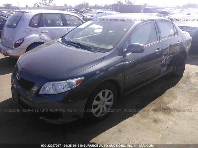 JTDBU4EE4AJ084618 - 2010 TOYOTA COROLLA S/LE/XLE GRAY photo 2