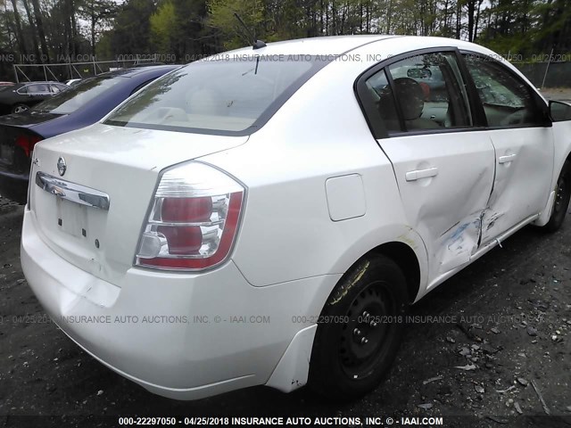 3N1AB6AP9AL685944 - 2010 NISSAN SENTRA 2.0/2.0S/SR/2.0SL WHITE photo 6