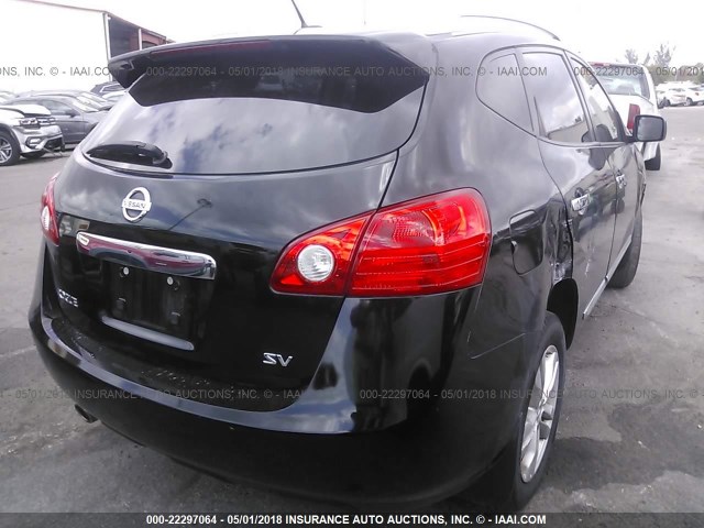 JN8AS5MT1DW502975 - 2013 NISSAN ROGUE S/SV BLACK photo 4