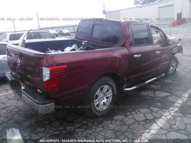 1N6AA1EK5HN512351 - 2017 NISSAN TITAN S RED photo 4