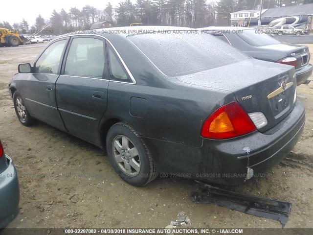 4T1BF28B7YU027673 - 2000 TOYOTA AVALON XL/XLS GREEN photo 3