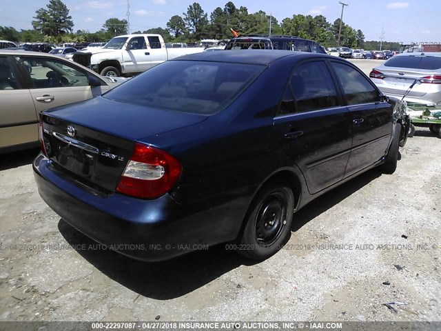 4T1BE32K73U249866 - 2003 TOYOTA CAMRY LE/XLE/SE ლურჯი ფოტო 4