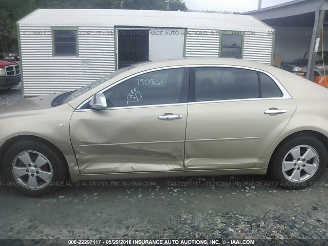 1G1ZG57B08F190861 - 2008 CHEVROLET MALIBU LS 金色 照片 6
