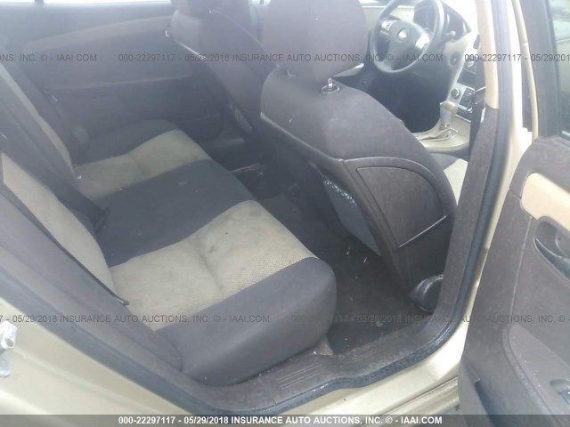 1G1ZG57B08F190861 - 2008 CHEVROLET MALIBU LS 金色 照片 8