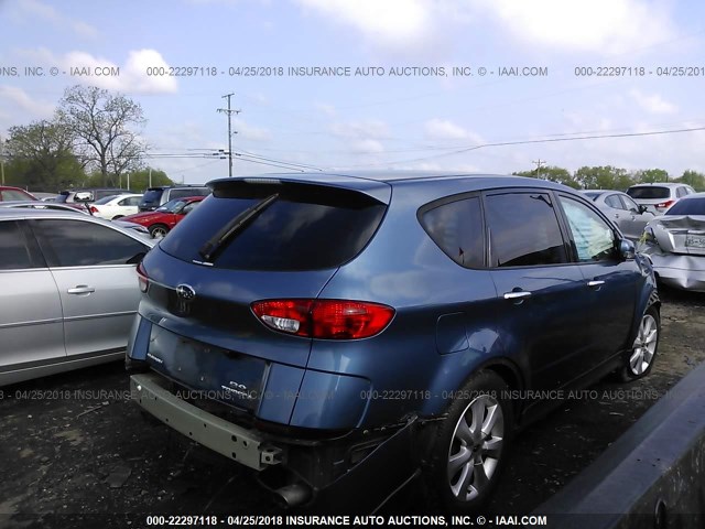 4S4WX85D674405083 - 2007 SUBARU B9 TRIBECA 3.0 H6/3.0 H6 LIMITED BLUE photo 4