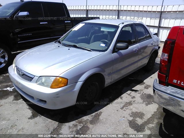 JM1BJ2224Y0205168 - 2000 MAZDA PROTEGE DX/LX GRAY photo 2