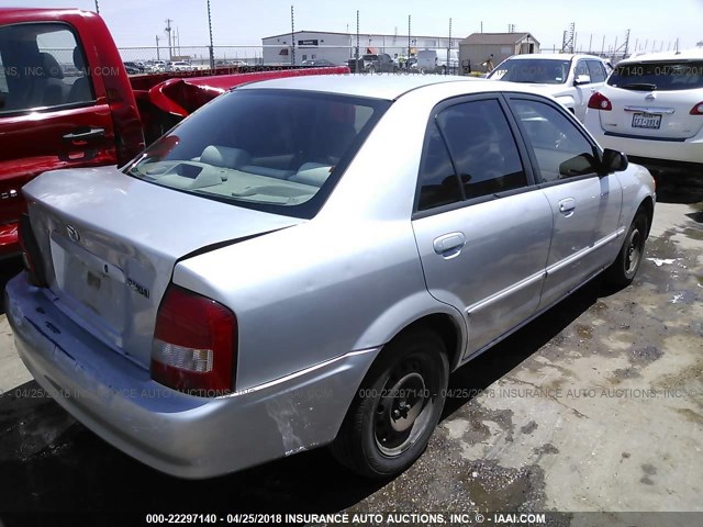 JM1BJ2224Y0205168 - 2000 MAZDA PROTEGE DX/LX GRAY photo 4