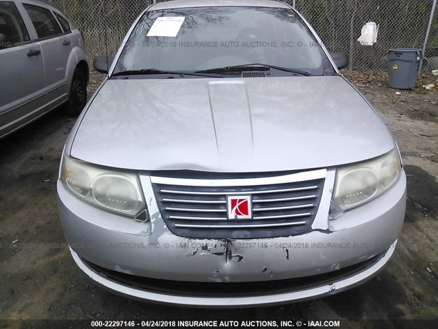 1G8AJ55F46Z166595 - 2006 SATURN ION LEVEL 2 SILVER photo 6