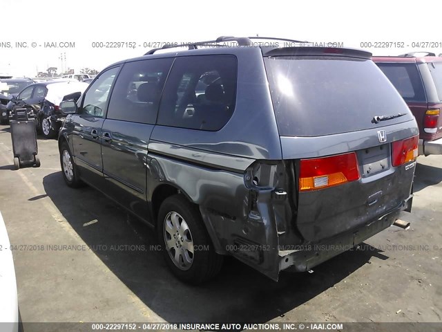 5FNRL18053B107785 - 2003 HONDA ODYSSEY EXL ნაცრისფერი ფოტო 3