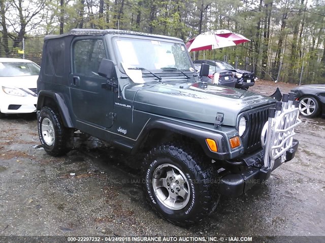 1J4FA49S42P769818 - 2002 JEEP WRANGLER / TJ SPORT GREEN photo 1