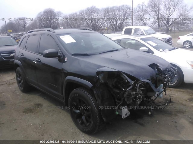 1C4PJMBS9FW521418 - 2015 JEEP CHEROKEE TRAILHAWK BLACK photo 1