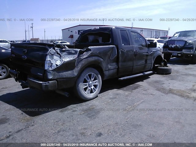 1FTFX1CF9EKE05992 - 2014 FORD F150 SUPER CAB GRAY photo 4