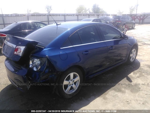 1G1PC5SB4D7145615 - 2013 CHEVROLET CRUZE LT BLUE photo 4