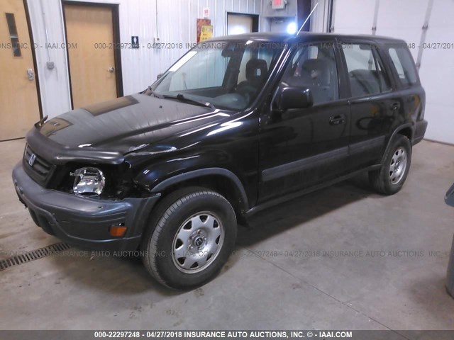 JHLRD18401C006165 - 2001 HONDA CR-V LX BLACK photo 2