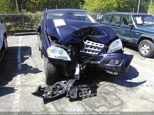 4JGBB8GB5BA737003 - 2011 MERCEDES-BENZ ML 350 4MATIC BLUE photo 6