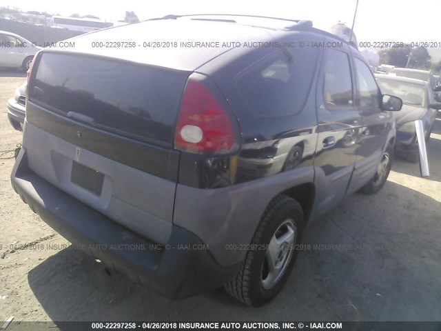 3G7DA03E41S503223 - 2001 PONTIAC AZTEK BLACK photo 4
