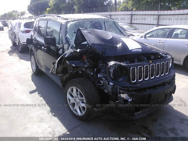 ZACCJABT7GPE36338 - 2016 JEEP RENEGADE LATITUDE BLACK photo 1