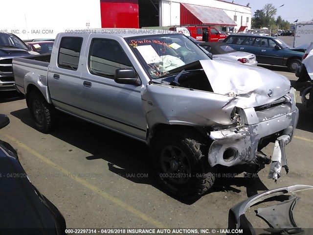 1N6ED27T34C452225 - 2004 NISSAN FRONTIER CREW CAB XE V6 SILVER photo 1