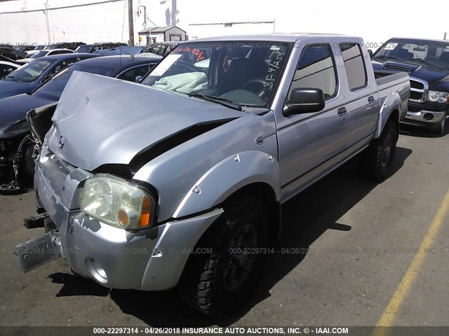 1N6ED27T34C452225 - 2004 NISSAN FRONTIER CREW CAB XE V6 SILVER photo 2