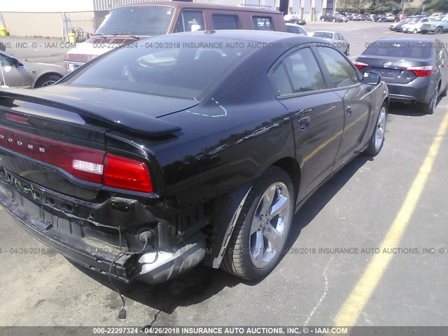 2C3CDXHG8EH147279 - 2014 DODGE CHARGER SXT BLACK photo 4